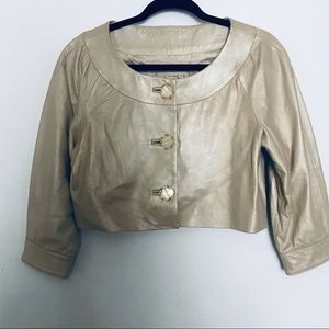 NWT KENZIE CROP LEATHER JACKET